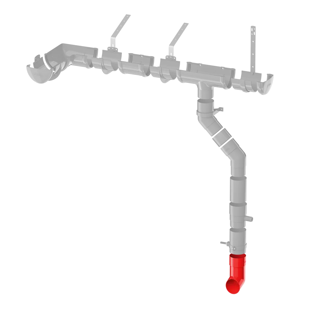 Отвод для трубы 82 мм цвет красный ТЕХНОНИКОЛЬ STLM-2032023 - Вид №2