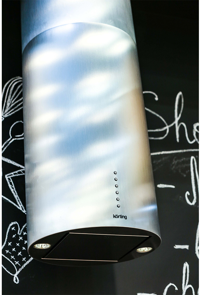 KHA 4970 X Cylinder Вытяжки / островная, 40 см, электронное управление, 4 режима, 950 м3/ч., таймер, нержавеющая сталь Korting Santreyd  - Вид №1