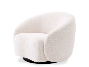 Тканевое вращающееся кресло с подлокотниками