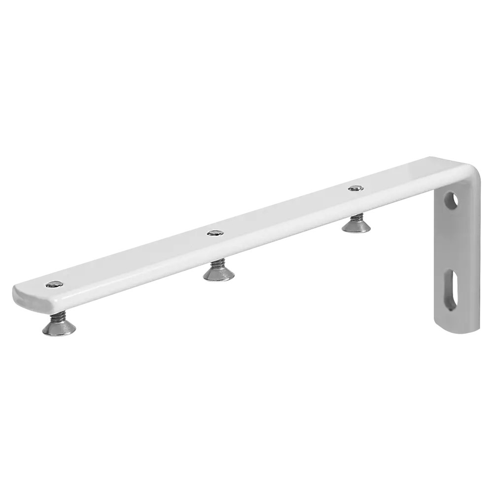 Кронштейн для шинного карниза настенный KREAFORTA Base 10-15 см сталь цвет белый STLM-2101120