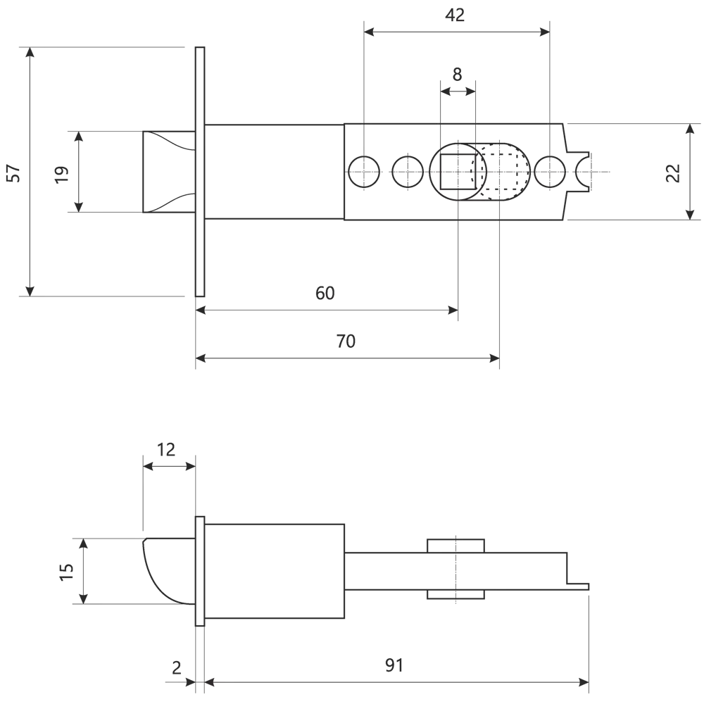 ARMEX Ручка-защелка с фиксатором для межкомнатных дверей 85088982 STLM-0058604 - Вид №5