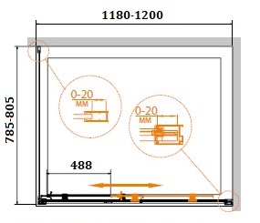 Душевой уголок CEZARES RELAX-AHF-1-120/80-C-Bi - Вид №1