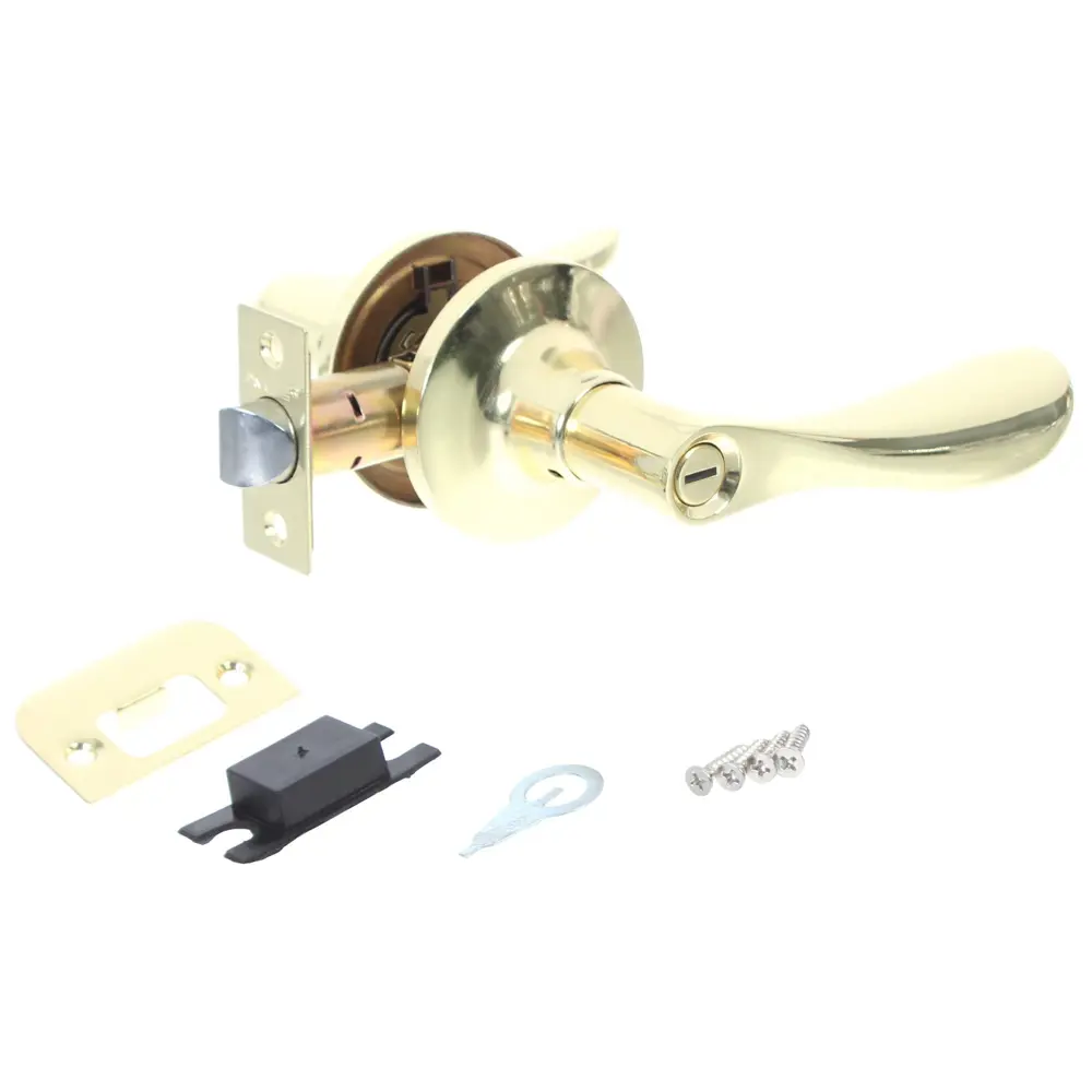 Ручка-кноб AVERS с фиксатором для межкомнатных дверей, золото 82001730 STLM-0016922 - Вид №1