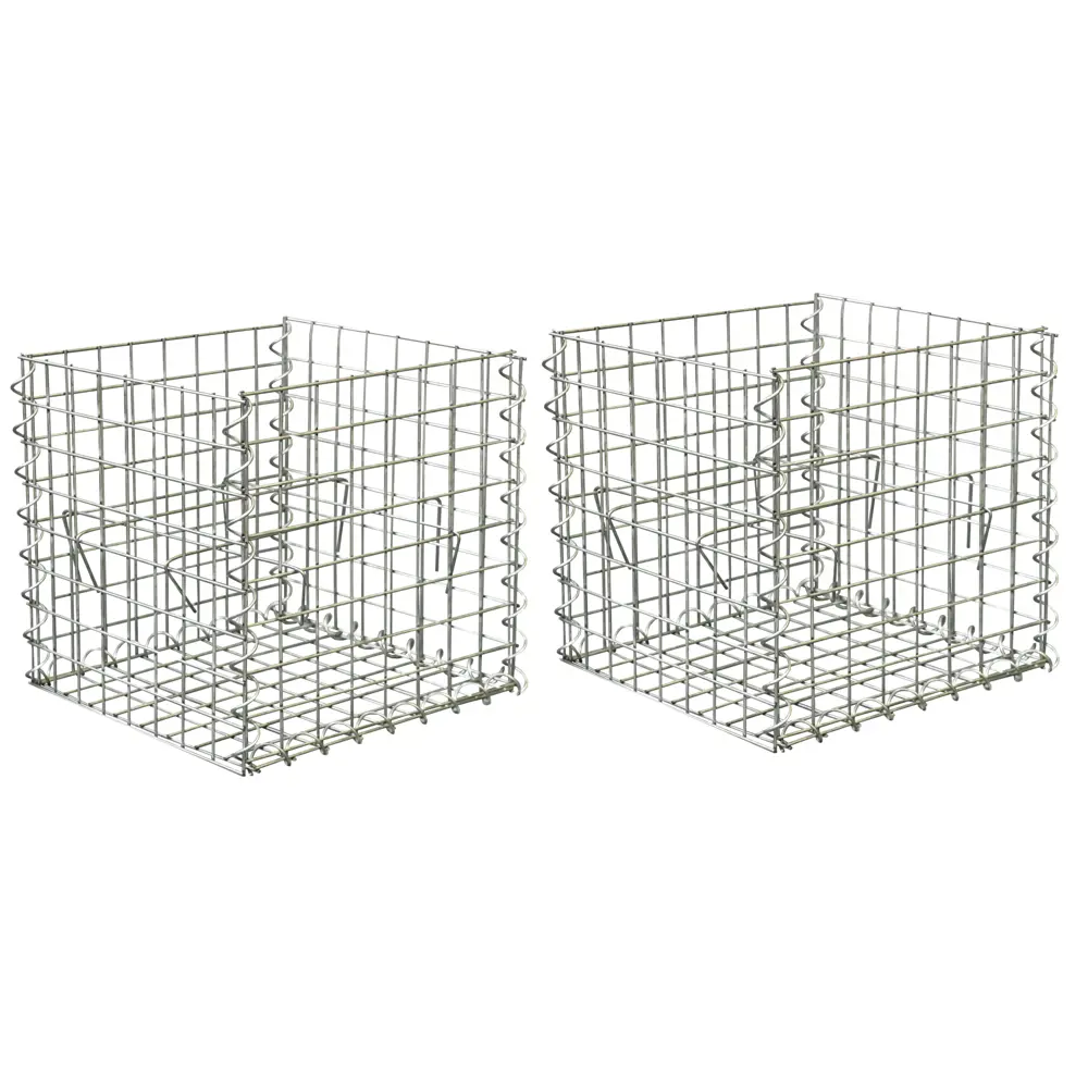 Габион-кашпо 40x40x40 см оцинкованная сталь серый Santreyd STLM-2048536