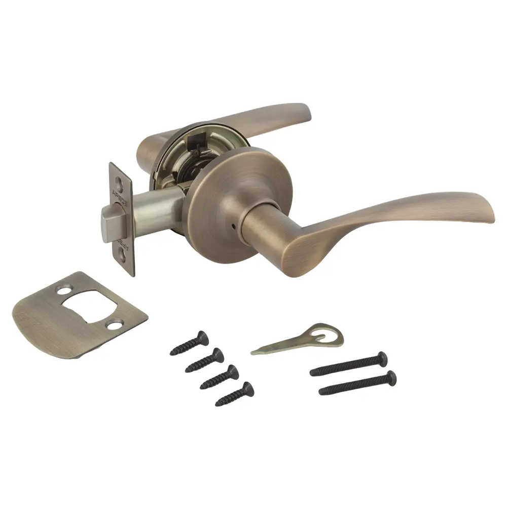 Ручка-защёлка межкомнатная Apecs 8023-05-AN, латунь/цинк, цвет антик, 2 шт STLM-2108872 - Вид №1