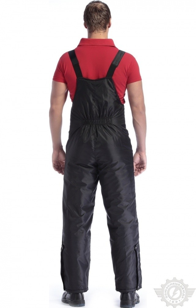 65023 Полукомбинезон зимний влагозащитный черный  Зимняя спецодежда  размер 56-58/170-176  - Вид №3