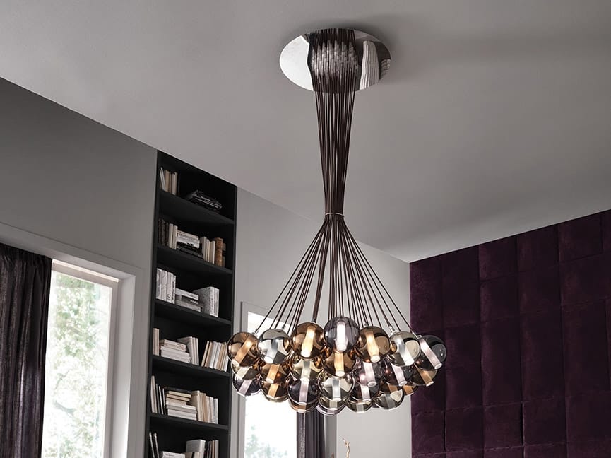 Металлический подвесной светильник из боросиликатного стекла Cangini & Tucci затмение ARCH-00053683