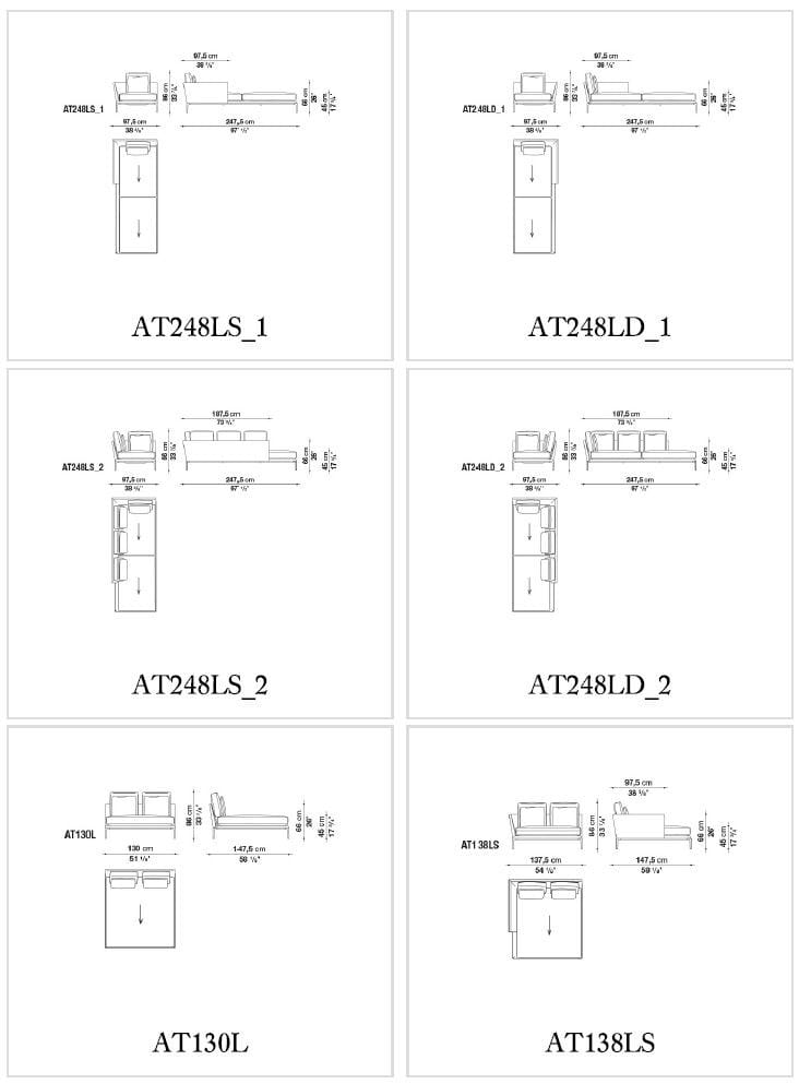Угловой диван из ткани B&B Italia Атолл ARCH-00007485 - Вид №3