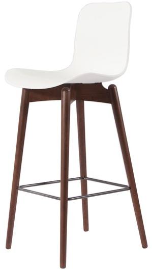 NORR11 Барный стул с пластиковым корпусом и буковыми ножками Langue sun-id-1383655 - Вид №9