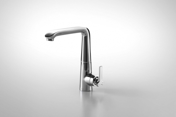 Смеситель для кухни с высоким поворотным изливом WATERFALL F773107C-1 bravat - Вид №1