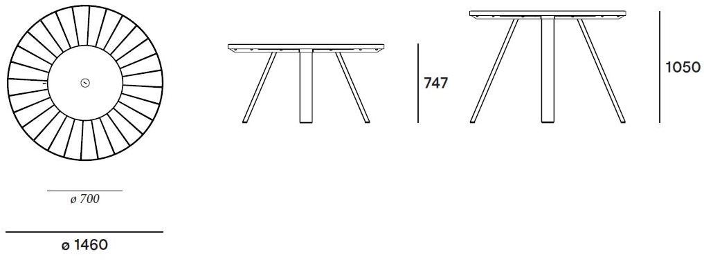 Extremis Круглый садовый стол ироко с ленивой сьюзан Pantagruel sun-id-1416408 - Вид №4