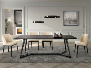 Прямоугольный обеденный стол из массива дерева