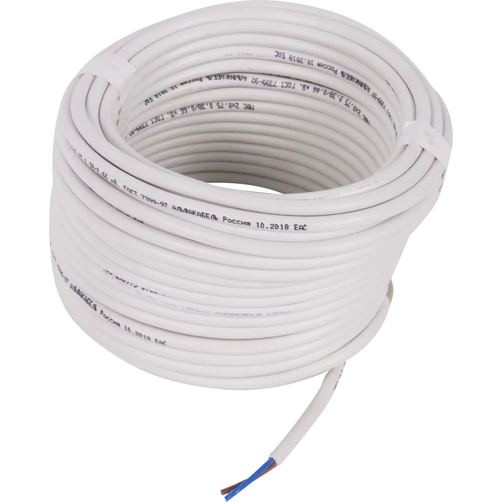Провод Electraline ПВС 2х0.75, 100 м, ГОСТ 82034951 STLM-2124826  - Вид №1
