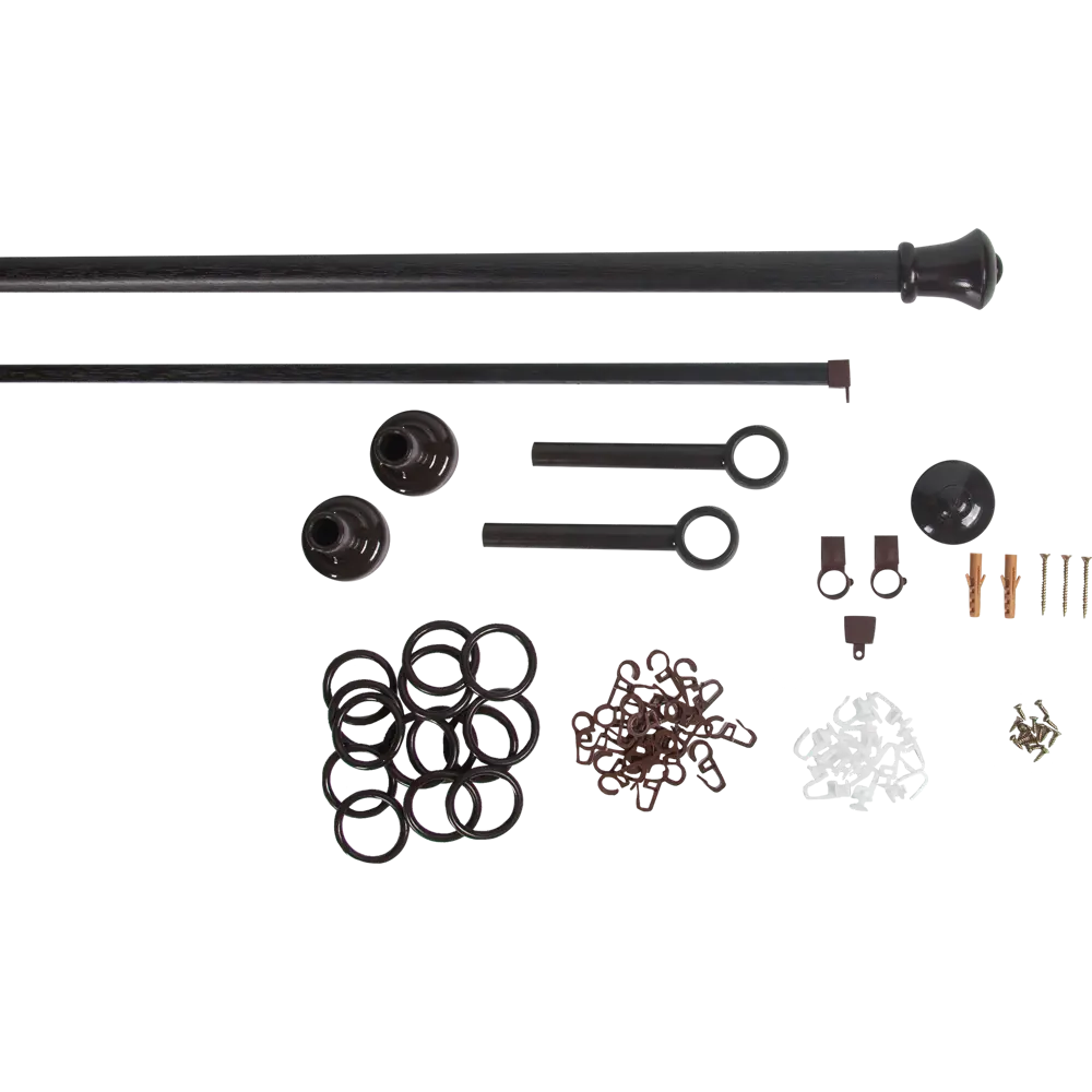 Карниз двухрядный Успех 160 см цвет венге РУССКИЕ КАРНИЗЫ STLM-2048278 - Вид №1