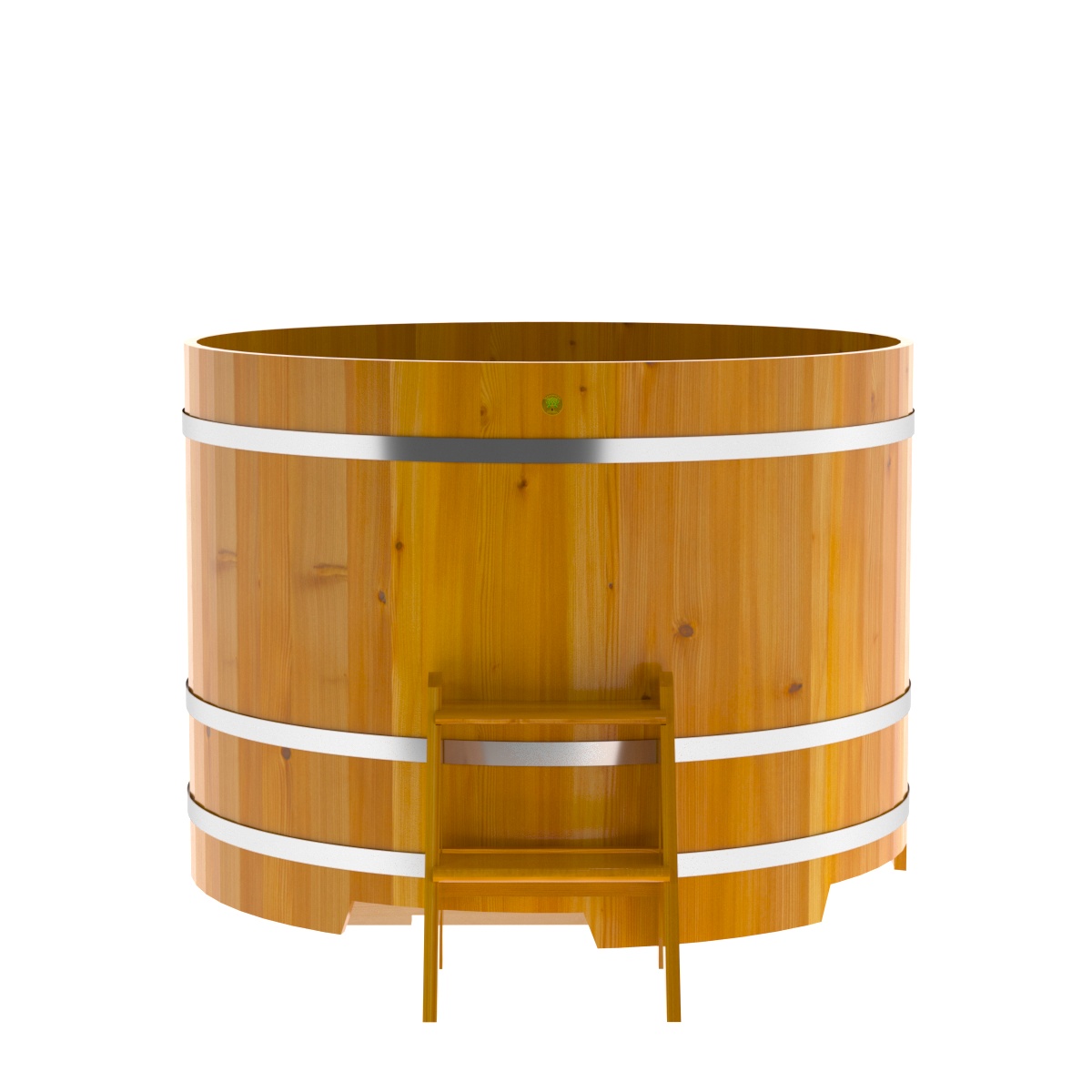 2231 Купель круглая из лиственницы Рустик d=1,50х1,1 натуральная Alyarus  - Вид №4