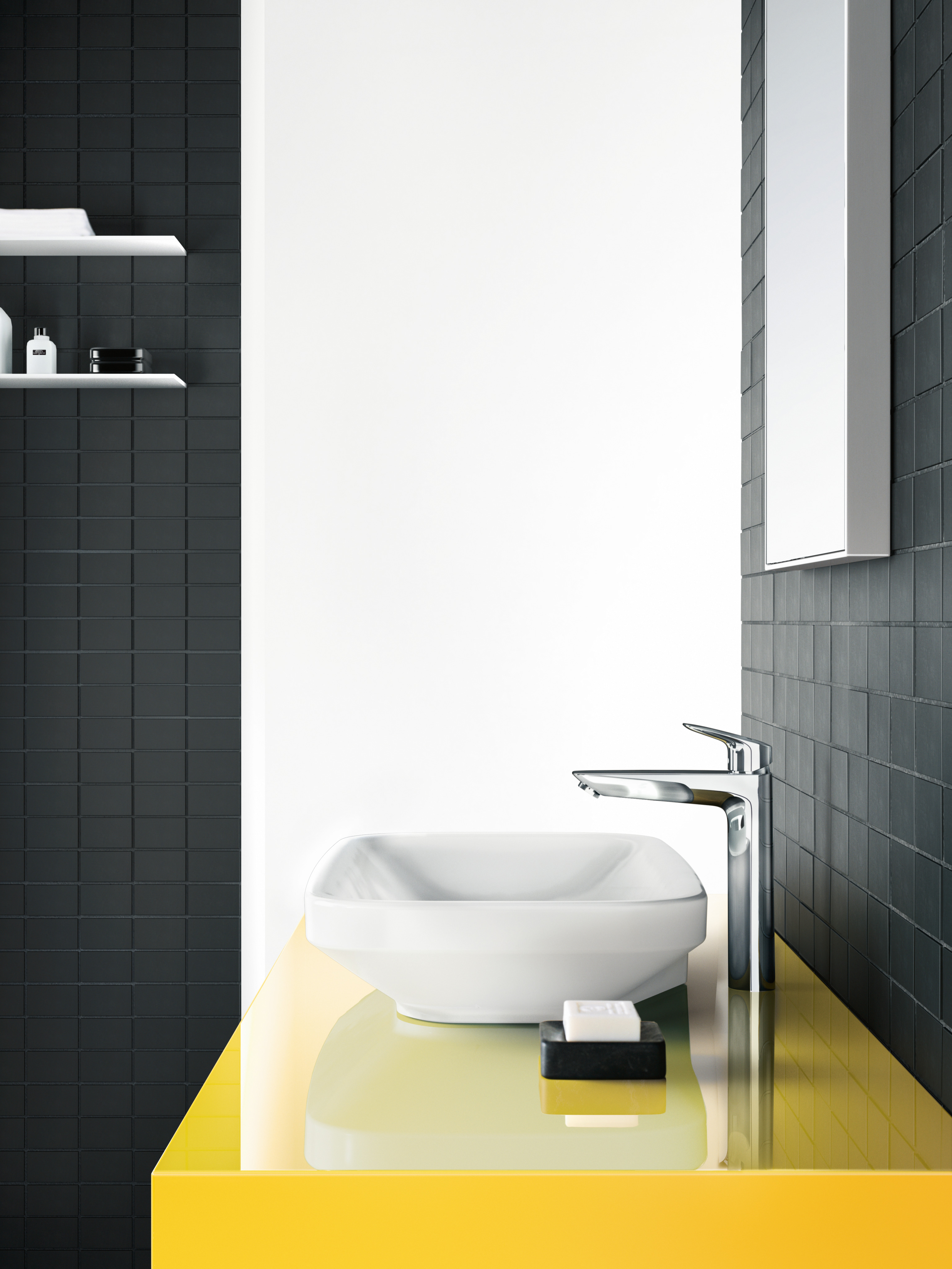 71091000 Logis Смеситель для раковины 190, однорычажный, без сливного набора Hansgrohe  - Вид №1