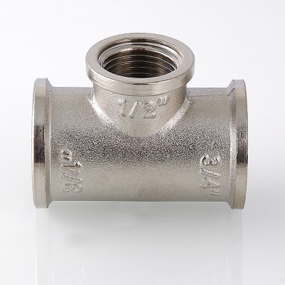 VTr.750.N.0504 Фитинг резьбовой – тройник переходной Valtec 3/4" х 1/2" х 3/4"  - Вид №4