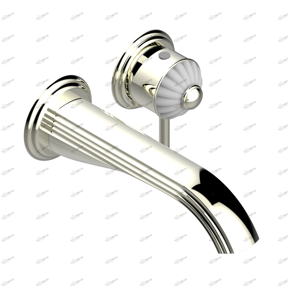 A9B-6541B Trim only for Built-in basin mixer with spout (two x 1/2'' inlets and one 1/2'' outlet), without waste Thg-paris Jaipur с матовым хрусталём Никель A9B 6541B CAT.B