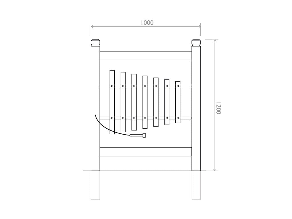 Рециркулированная пластиковая игровая панель EUROCOMITALIA XYLOFONO ARCH-00146866 - Вид №2