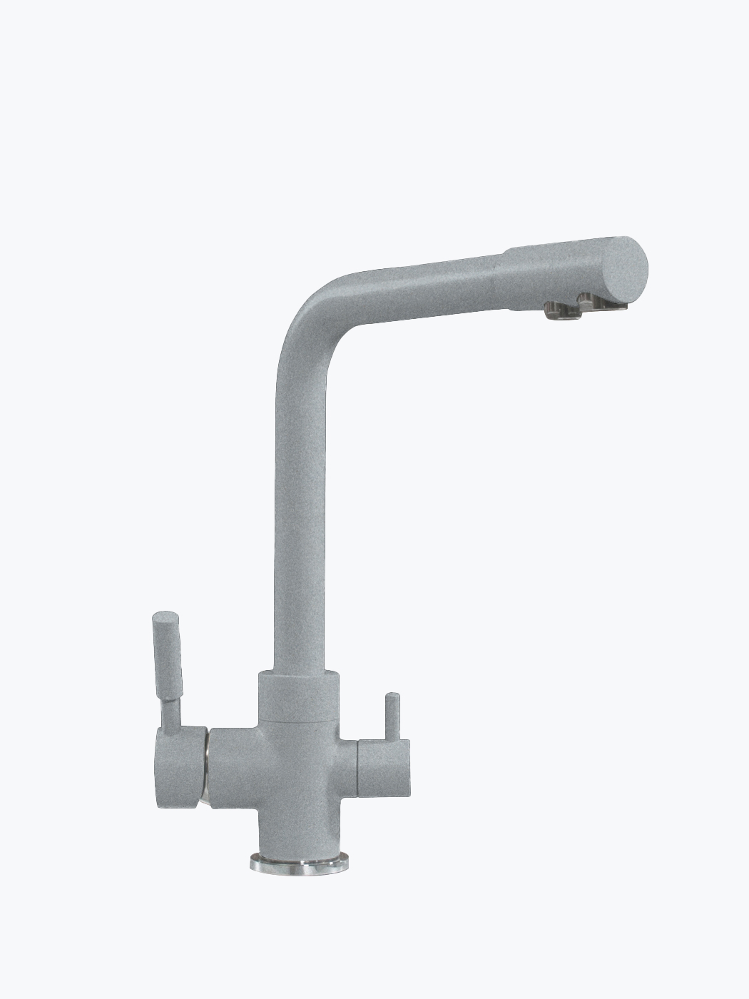 627574 Смеситель кухонный "Высокий Дуо" в тон мойки Polygran  - Вид №5