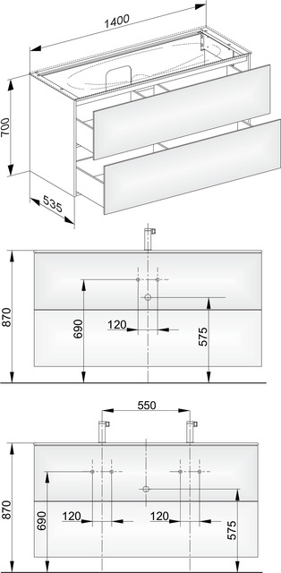 31362850100 Тумба под умывальник KEUCO Edition 11 - Вид №2