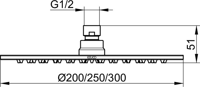 59986010101 Верхний душ KEUCO Brausen und Brausezubehör - Вид №2