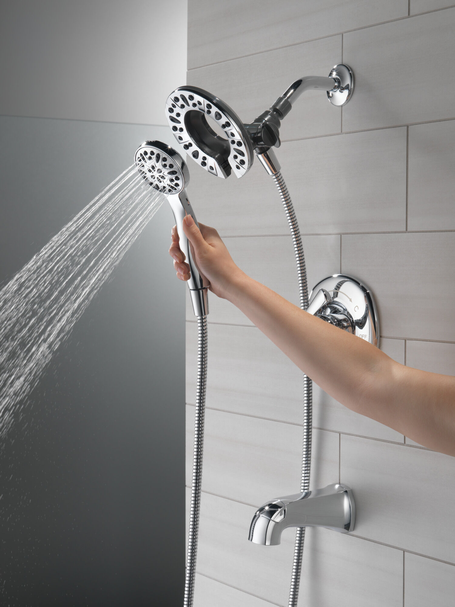 144890-I Ванна и душ Monitor® серии 14 с In2ition® Delta Faucet Larkin Хром  - Вид №11