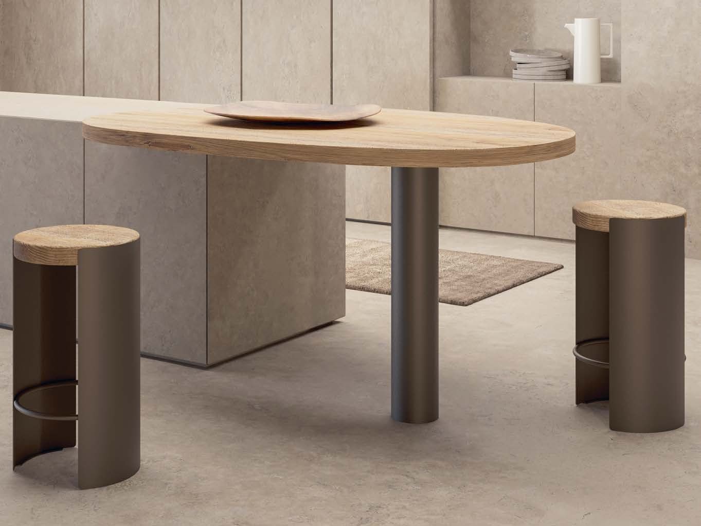 Металлический и деревянный табурет Naturedesign Origin ARCH-00035222 - Вид №1