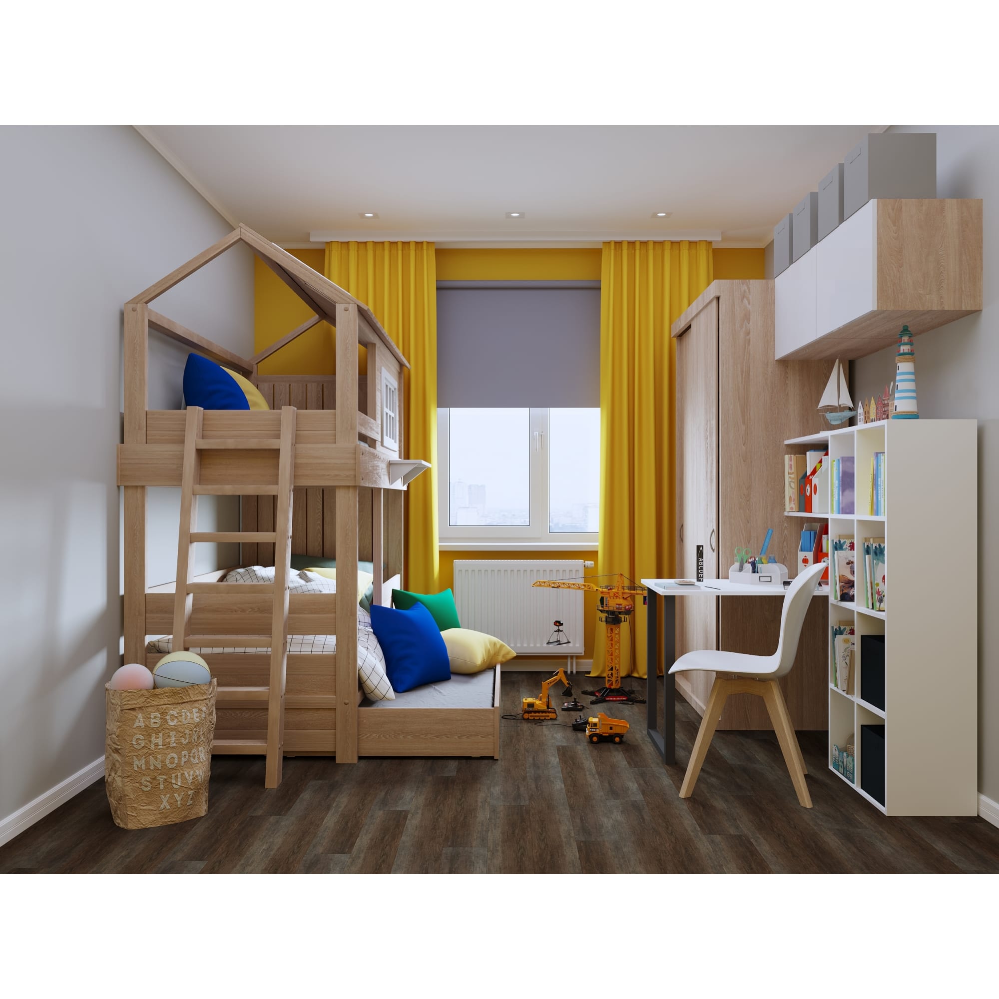 15333385 Карниз шинный трехрядный «Эконом» в наборе 200 см пластик цвет белый Santreyd  - Вид №1