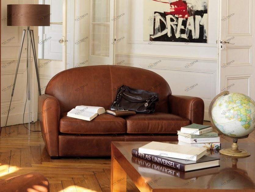 Duvivier Canapés 2-х местный кожаный диван Mermoz Mermx622