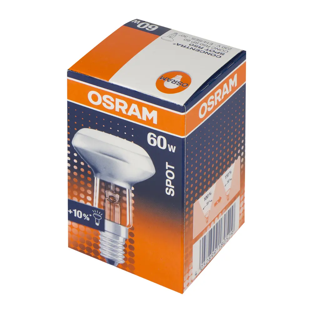 Лампа накаливания Osram спот R50 E14 60 Вт свет тёплый белый 16656291 STLM-2169323  - Вид №1