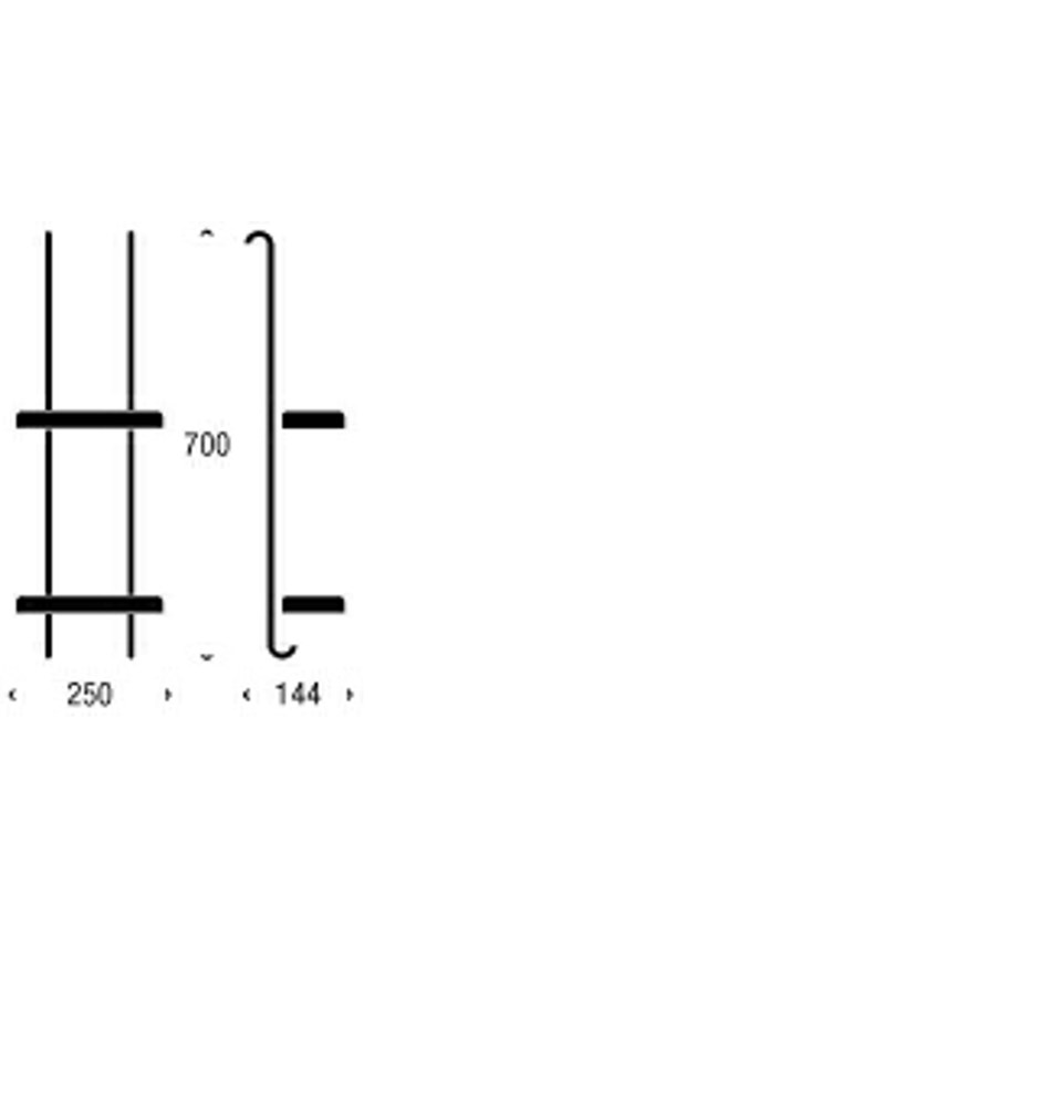 FROST Душевая полка 6, двойная » матовая Нержавеющая сталь Матовый N1947  - Вид №1