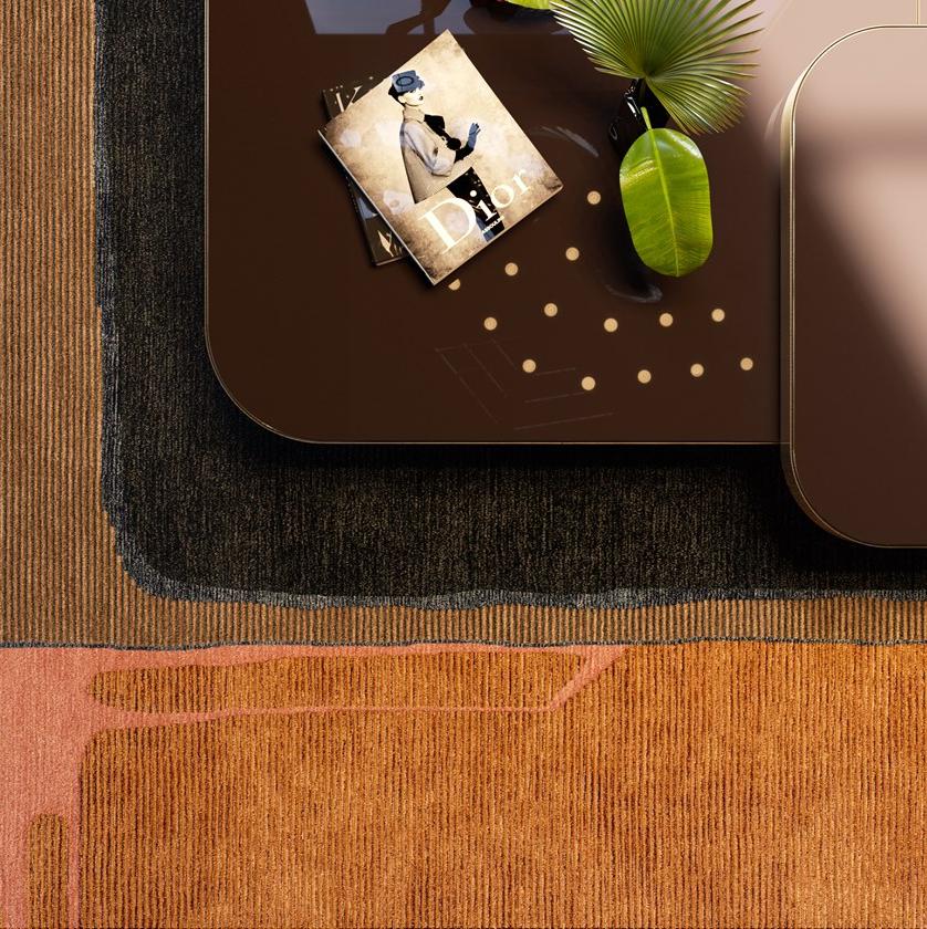 Tapis Rouge Прямоугольный коврик ручной работы из шерсти и шелка Abstraction Tr1748 - Вид №1