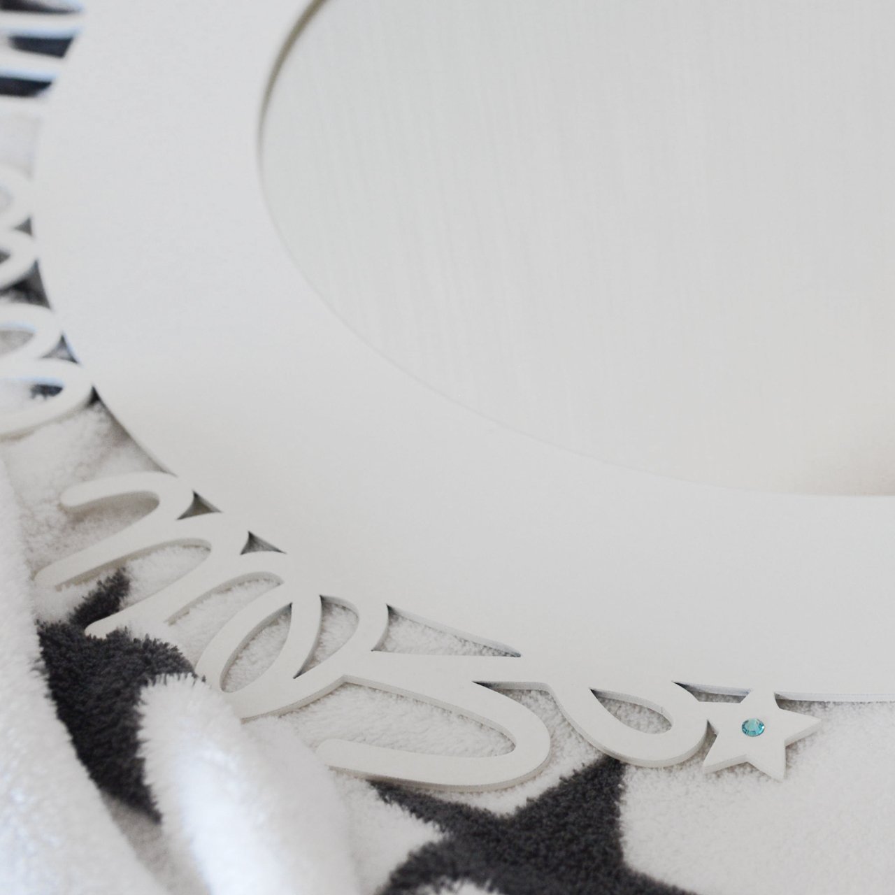 Зеркало белое круглое в раме с надписью Daydream BONESSI НАСТЕННОЕ ЗЕРКАЛО 049451 Белый  - Вид №2