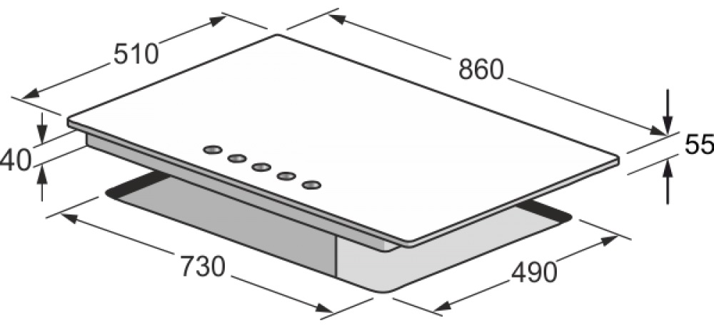 1242998 Газовая варочная поверхность Kaiser KG 9356 Turbo STDN-0050272 - Вид №6