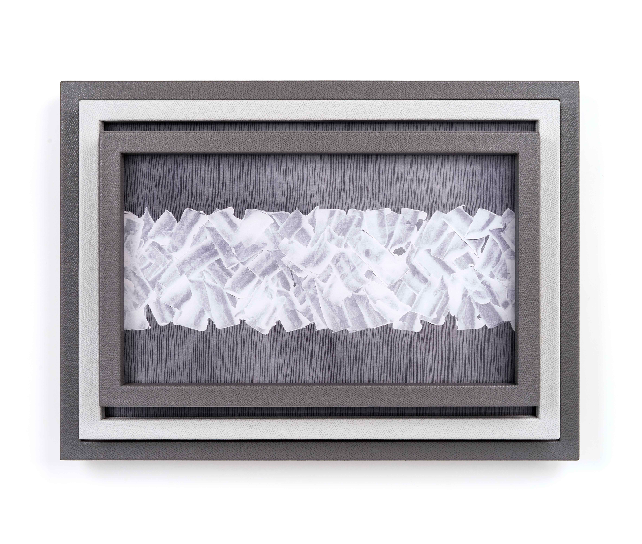 Поднос для заметок - 35,5X35,5 см / металл-хром/зернистая кожа_темно-серый Pinetti 00.1986.029.055 - Вид №10