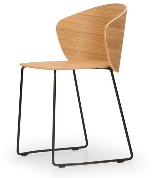 True Design Штабелируемое кресло-санки из стали и дерева Not wood Nt 1005 - Вид №1