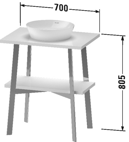 CC953408585 Cape Cod Тумбочка напольная Белый глянцевый лак Duravit - Вид №1