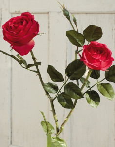3184 444 a3 Искусственная роза, 2 цветка, 77 см, красная H-andreas
