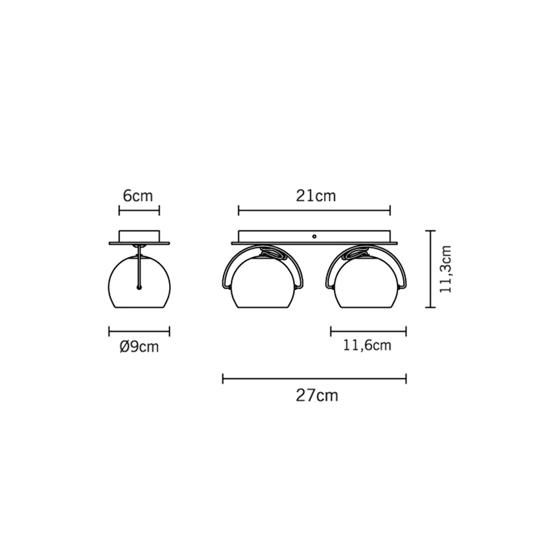 Светильник настенно-потолочный красный Fabbian D57G2303 FABBIAN  00-3882549 Красный  - Вид №2