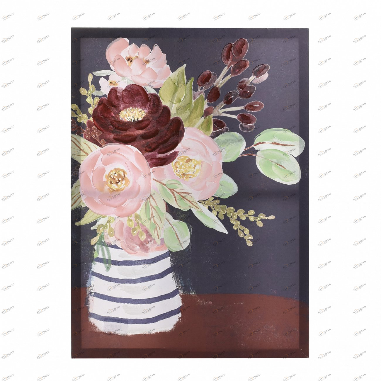 Постер в раме 50х70 см серый с розовым St Albans TO4ROOMS ЦВЕТЫ 00-3894154 Розовый;серый 