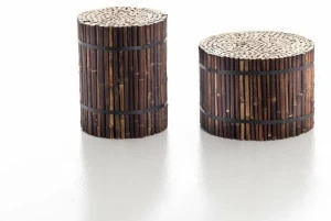 Gervasoni Низкий бамбуковый табурет Black