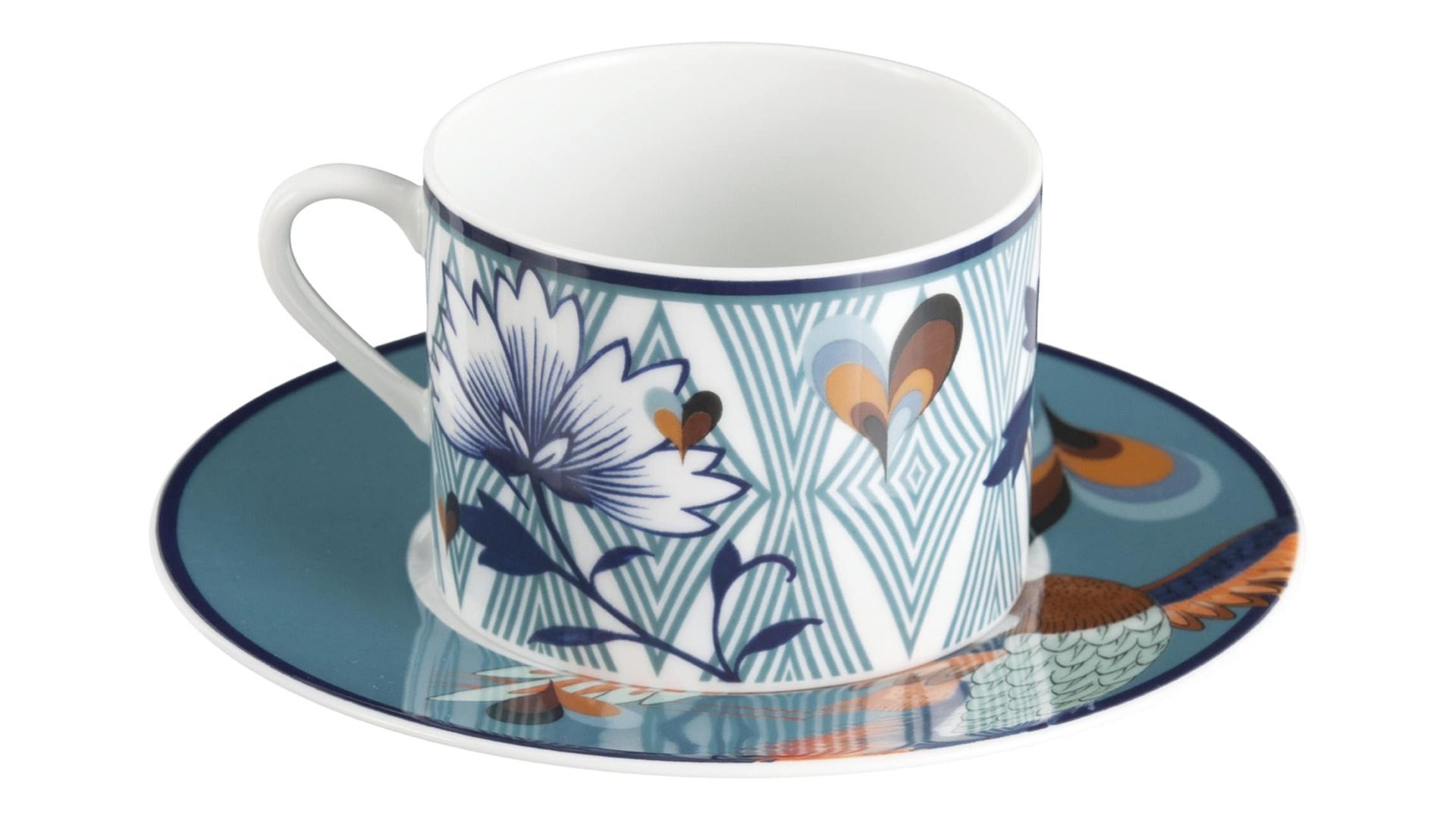 10663824 Meissen Чашка кофейная с блюдцем Meissen "Коллаж. Влюбленные" 150мл, п/к Фарфор  - Вид №1