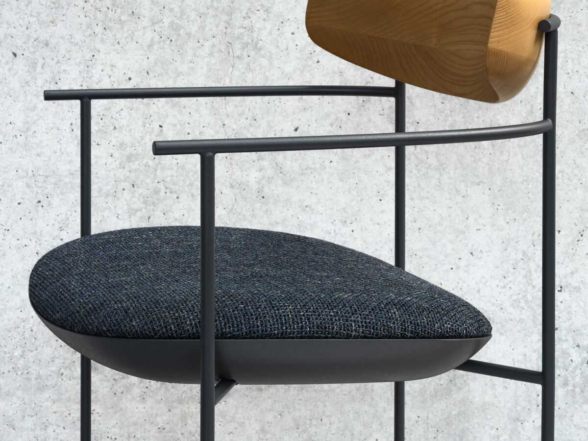 Металлический стул с подлокотниками Potocco Keel Light ARCH-00011166 - Вид №2