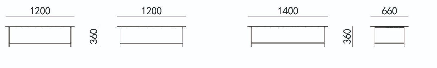 HC28 Cosmo Низкий квадратный стеклянный журнальный столик Grassi 41c023-1 - Вид №1