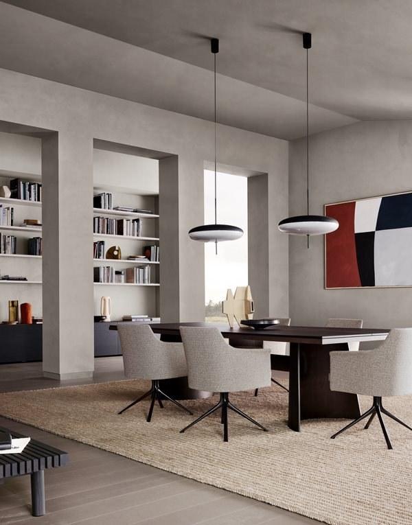 Poliform Вращающееся кресло из ткани с подлокотниками Stanford sun-id-1469267 - Вид №1