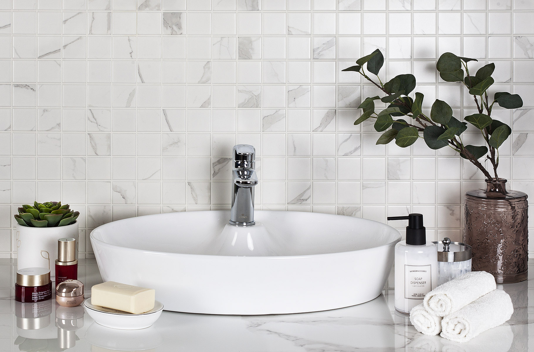 Мозаика Starmosaic Carrara Matt – Элегантность в каждом чипе STP-ST415 INCOLOR - Вид №4