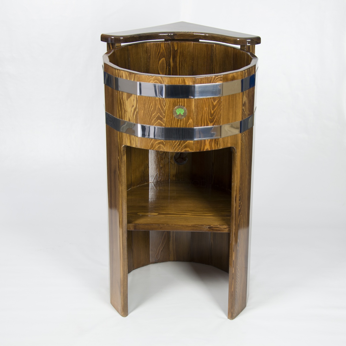 158 Умывальник - стойка угловая (лиственница морёная) Alyarus  - Вид №2