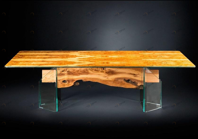 VGnewtrend Прямоугольный стол из дерева и стекла Portofino 7511691.00