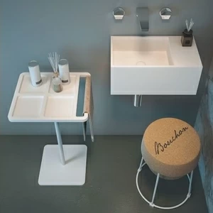 Moma Design Столик-подставка с полотенцедержателем Caddy 2 белый